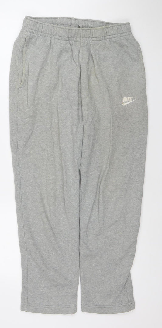 Nike Men's Grey Regular Fit Jersey Sweatpants Size S