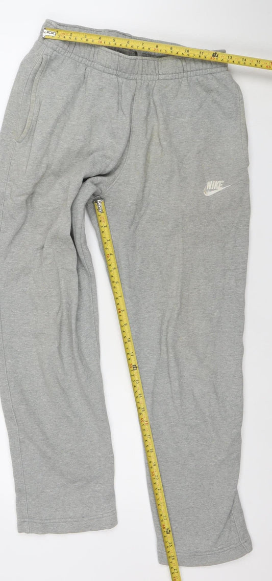 Nike Men's Grey Regular Fit Jersey Sweatpants Size S