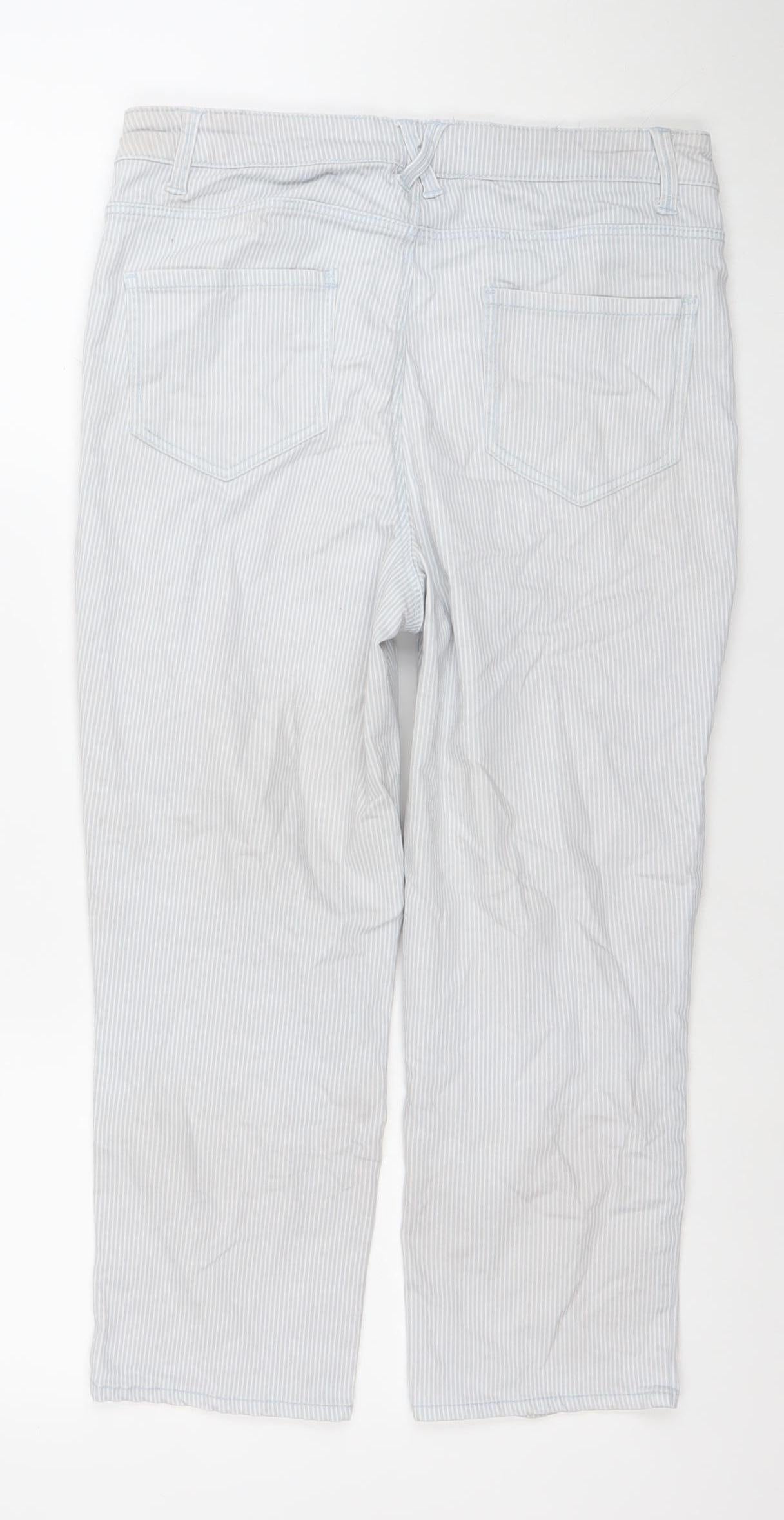 Dunnes Women’s Blue Striped Straight Leg Jeans Size 10