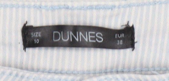 Dunnes Women’s Blue Striped Straight Leg Jeans Size 10
