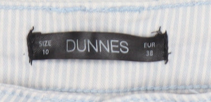 Dunnes Women’s Blue Striped Straight Leg Jeans Size 10
