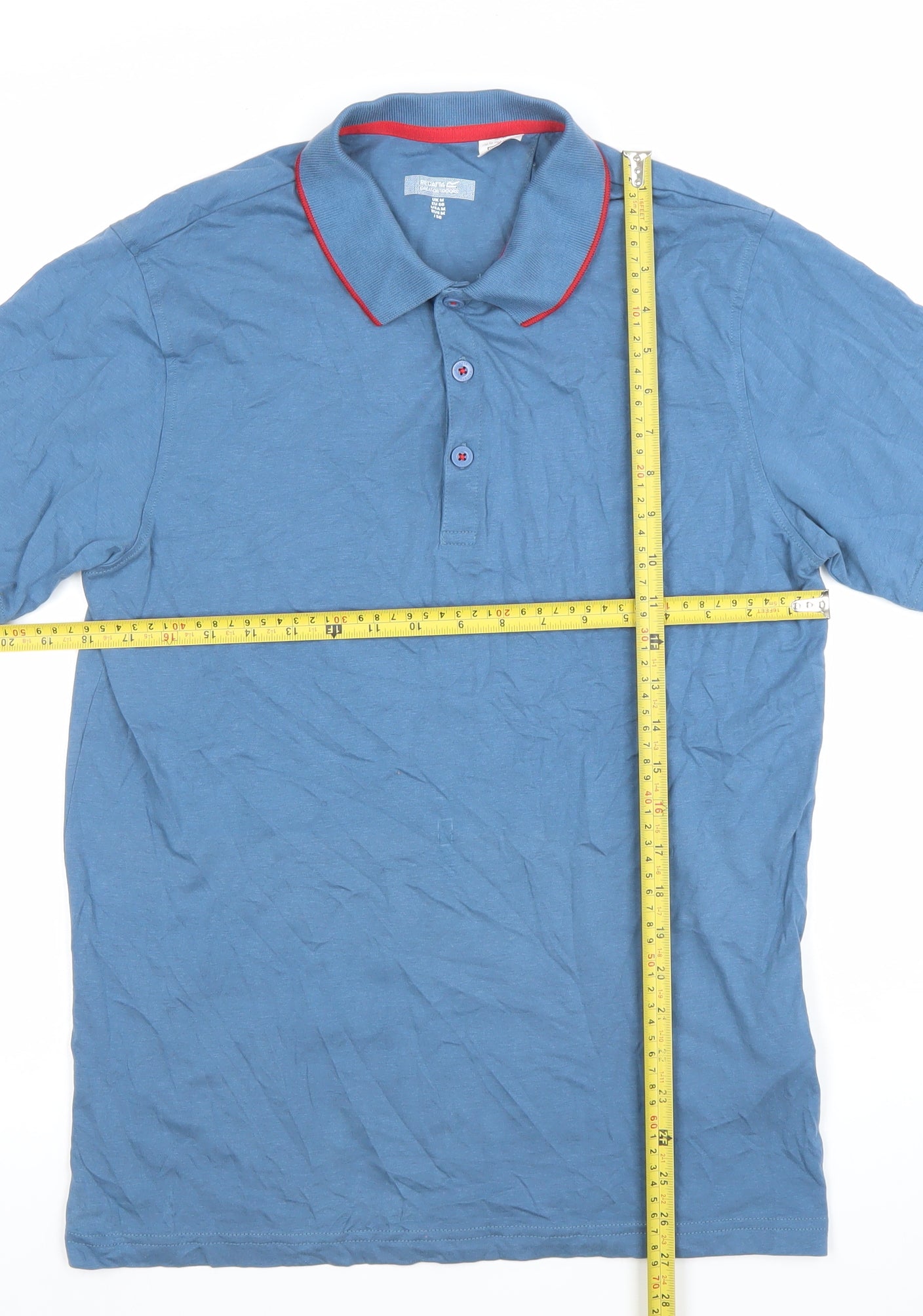 Regatta Great Outdoors Men's Blue Cotton Polo Shirt Size M