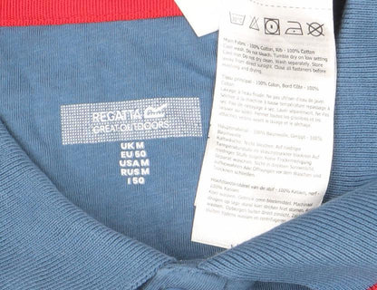 Regatta Great Outdoors Men's Blue Cotton Polo Shirt Size M