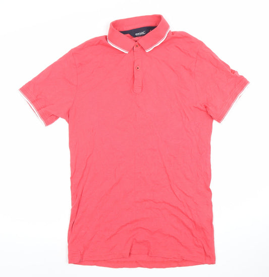 Regatta Men's Red Cotton Polo Shirt M Short Sleeve Outdoor Casual
