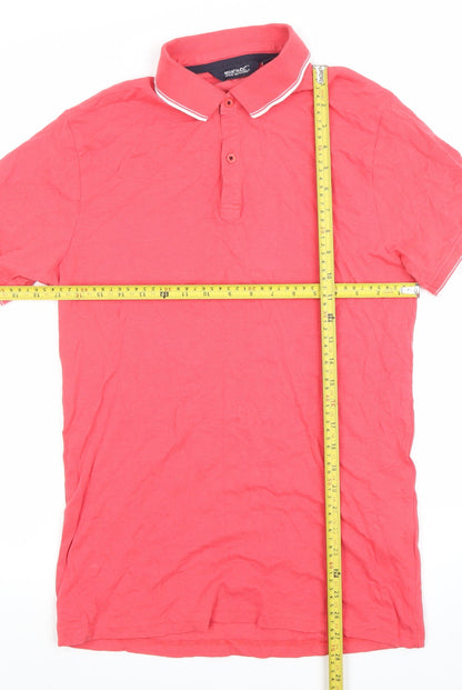 Regatta Men's Red Cotton Polo Shirt M Short Sleeve Outdoor Casual