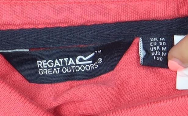 Regatta Men's Red Cotton Polo Shirt M Short Sleeve Outdoor Casual