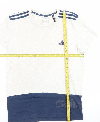 Mens UK Size M adidas White  T-Shirt