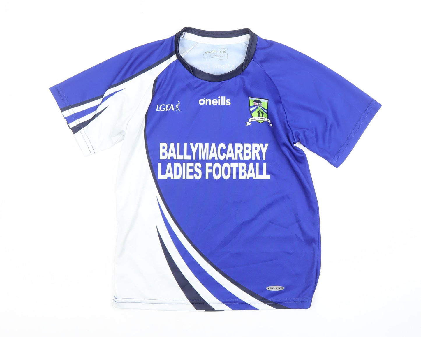 O'Neills Boys Blue 8-10 Years Ballymacarby Football Jersey T-Shirt