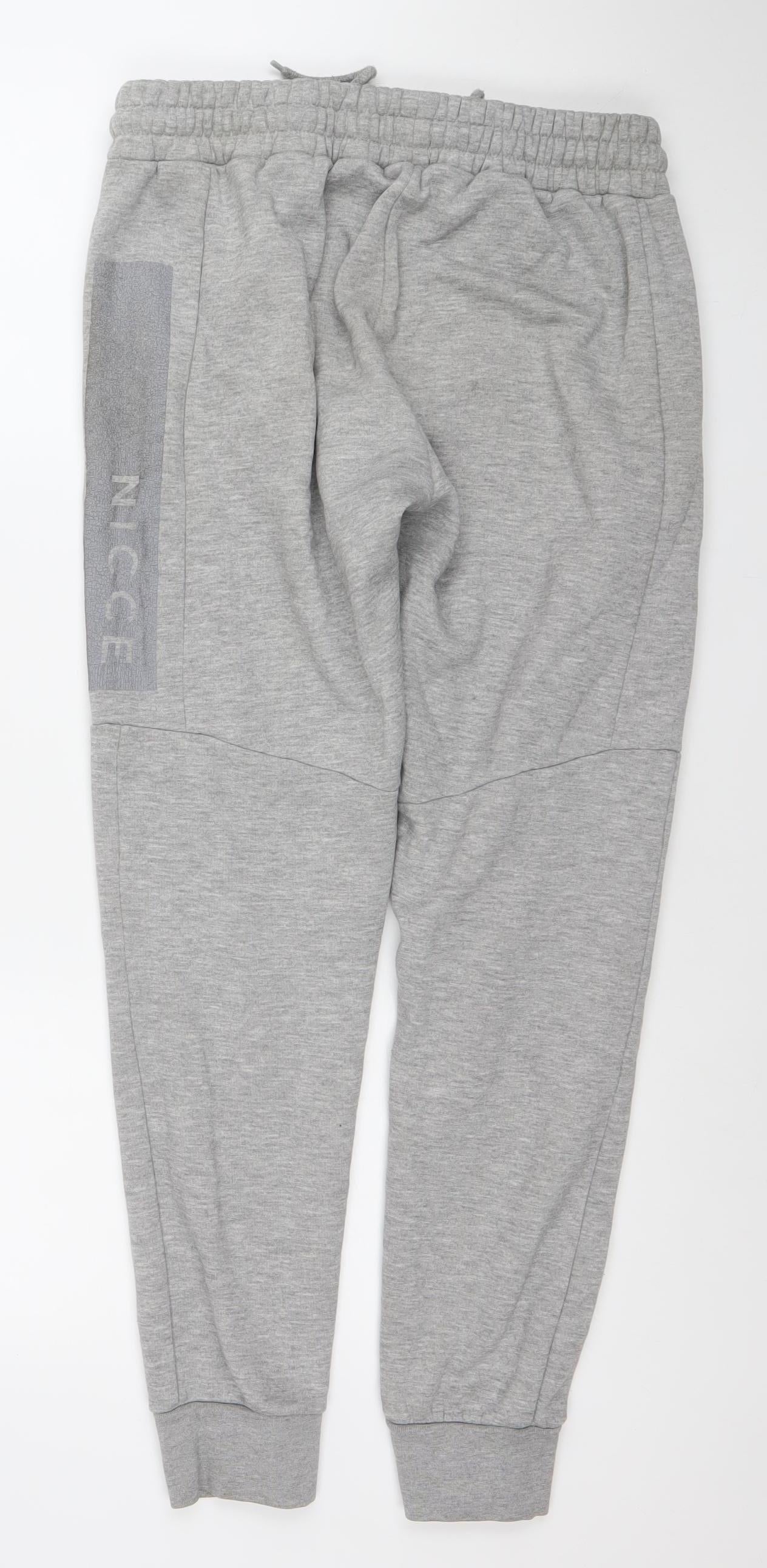 NICCE Men's Grey Small Jogger Sweatpants Cotton Blend