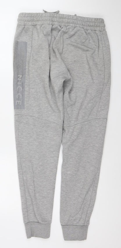 NICCE Men's Grey Small Jogger Sweatpants Cotton Blend