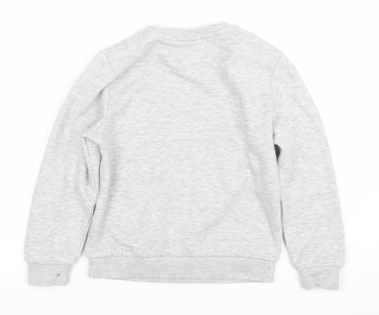 Marvel Boys Grey Spider-Man Miles Morales Sweatshirt 5-7 Years Cotton Blend