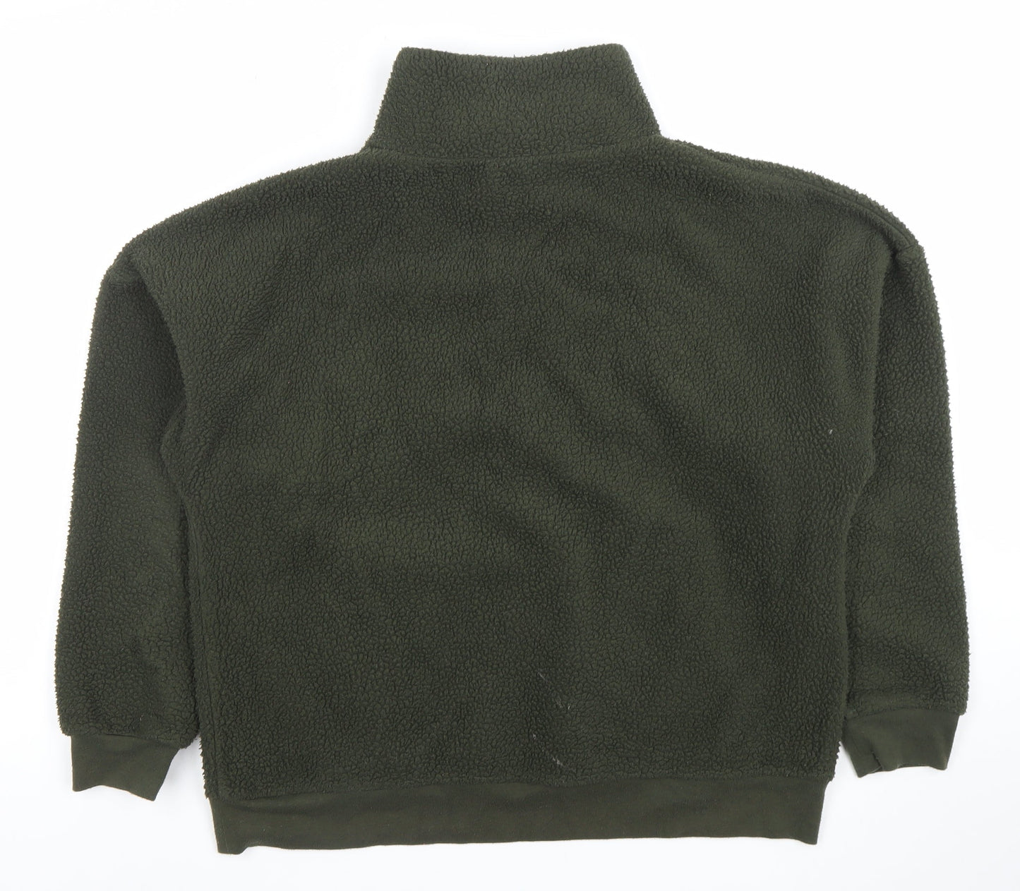 Dunnes Women Khaki Fleece 1/4 Zip Pullover Sweatshirt Size S