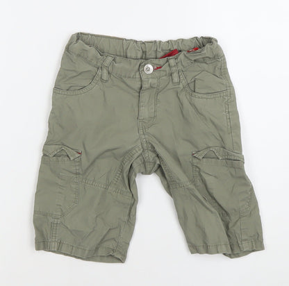 Levi's Boys Green Cargo Shorts 4 Years Twill Cotton Elastic Waist