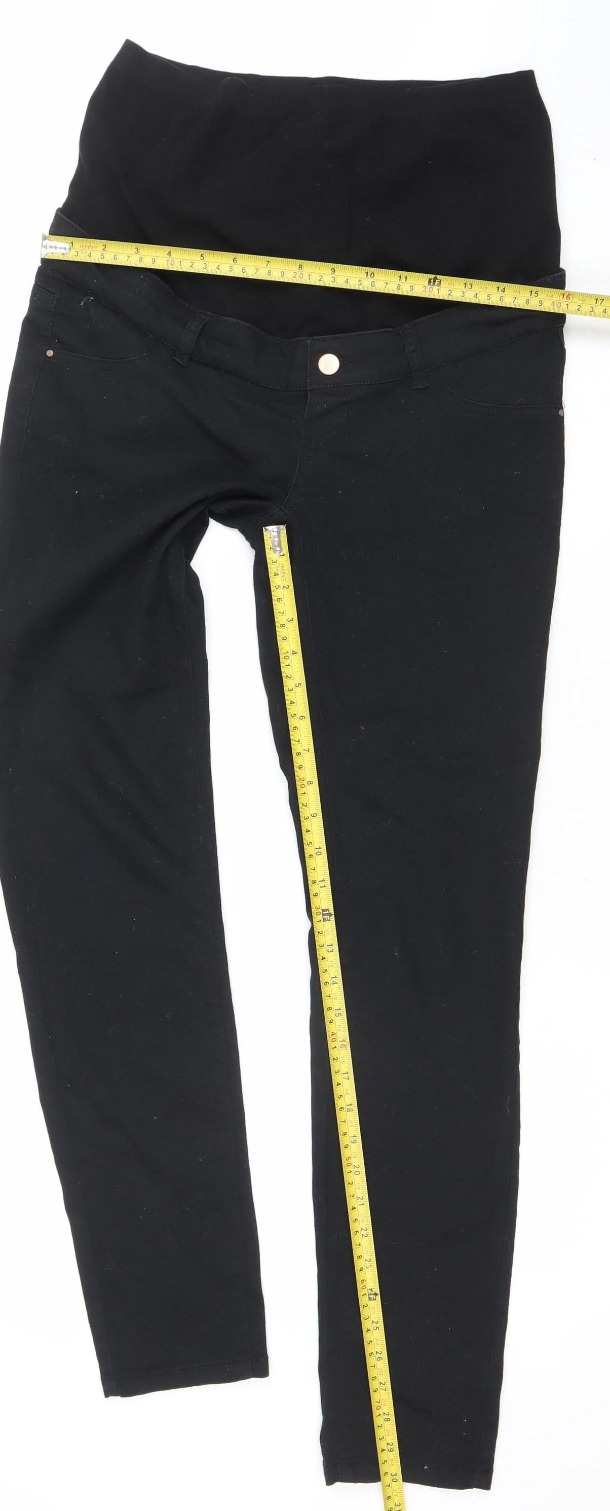 Mamalicious Women's Black Maternity Skinny Jeans Size 29/32