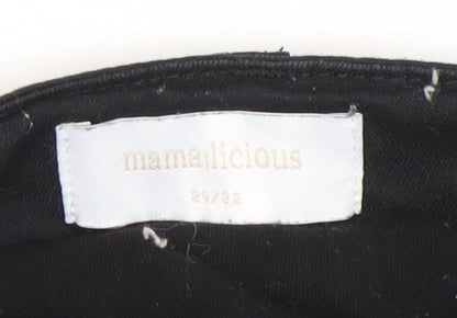 Mamalicious Women's Black Maternity Skinny Jeans Size 29/32