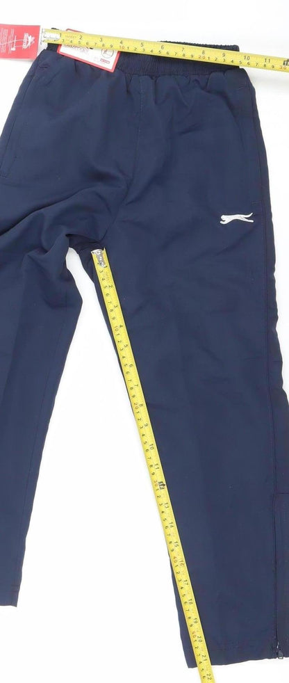 Slazenger Boys Blue 7-8 Years Track Pants Quick Dry Polyester Sports Trousers