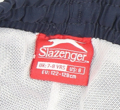 Slazenger Boys Blue 7-8 Years Track Pants Quick Dry Polyester Sports Trousers