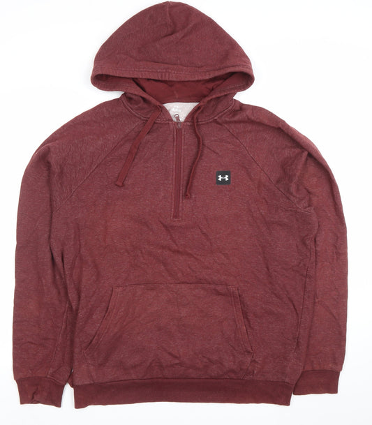 Under Armour Men’s Red 1/2 Zip Hoodie Size L Regular Fit