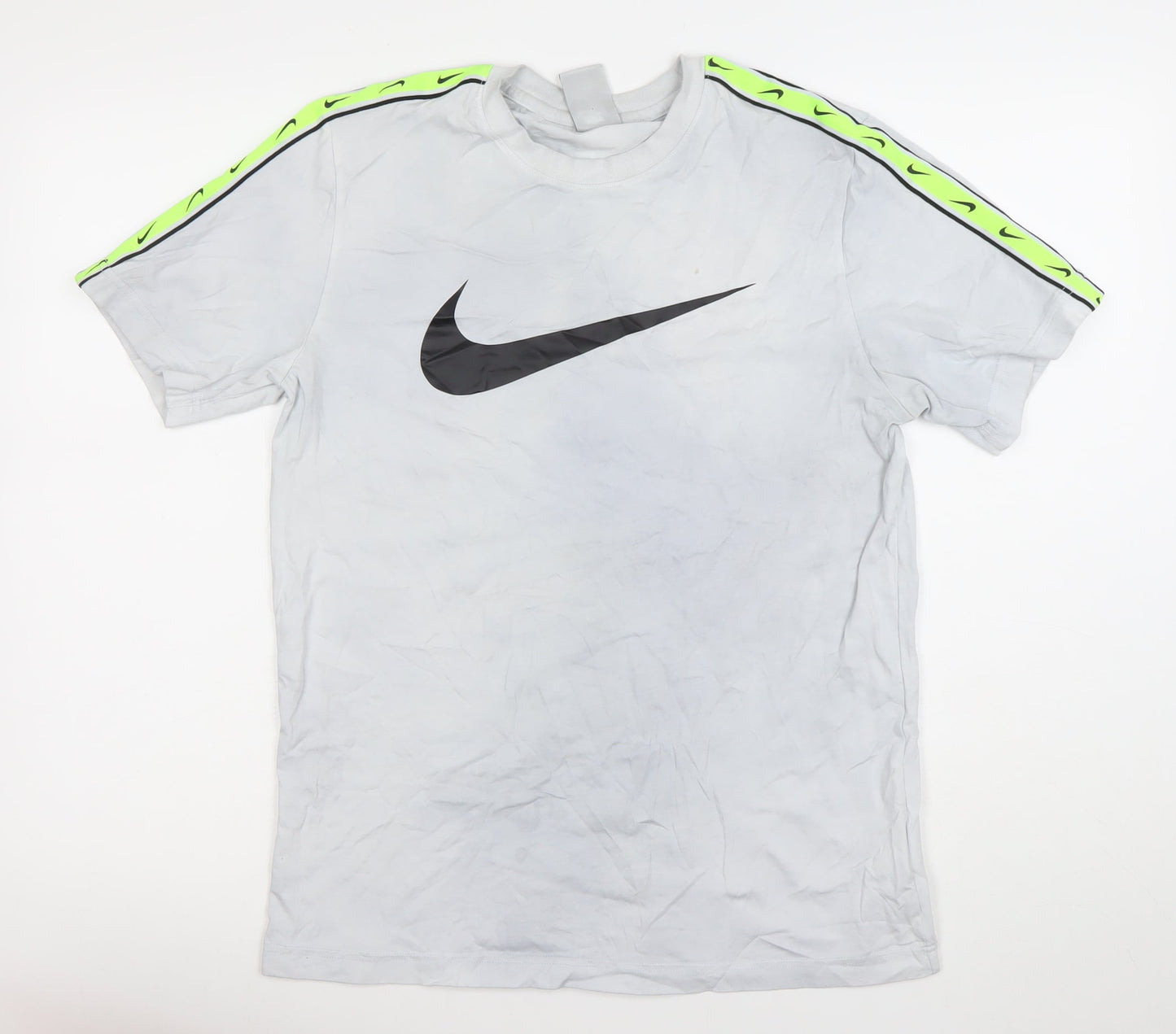 Nike Men's White Sports Graphic Logo Crew Neck T-Shirt Size M