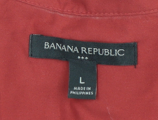Banana Republic Women's Red Cotton Shift Dress L