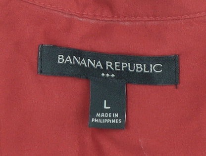 Banana Republic Women's Red Cotton Shift Dress L