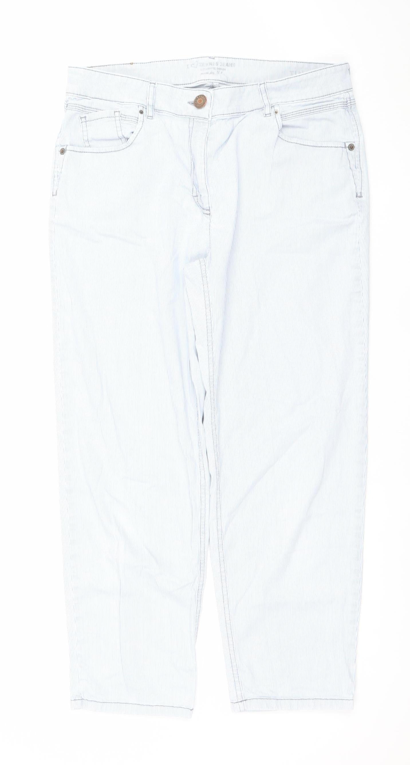 7 For All Mankind Womens Blue Straight Jeans Size L