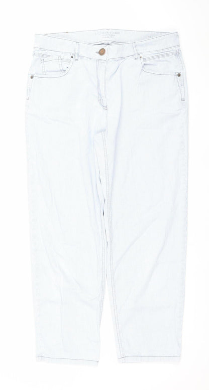 7 For All Mankind Womens Blue Straight Jeans Size L