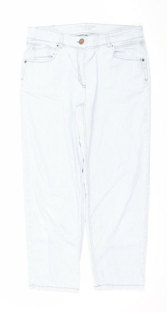 7 For All Mankind Womens Blue Straight Jeans Size L