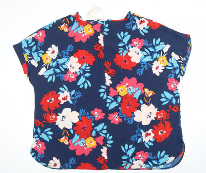 Capsule Women’s Multicoloured Floral Short Sleeve Polyester Tunic Blouse UK 16
