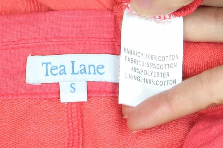 Tea Lane Womens Pink Cotton Blend Button Up Jacket Size S