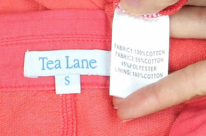 Tea Lane Womens Pink Cotton Blend Button Up Jacket Size S