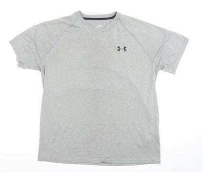 Under Armour Men Grey M HeatGear Loose Fit Active T-Shirt