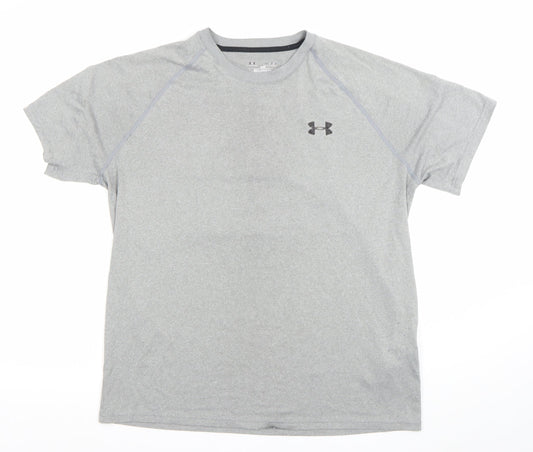 Under Armour Men Grey M HeatGear Loose Fit Active T-Shirt