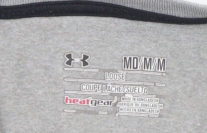 Under Armour Men Grey M HeatGear Loose Fit Active T-Shirt