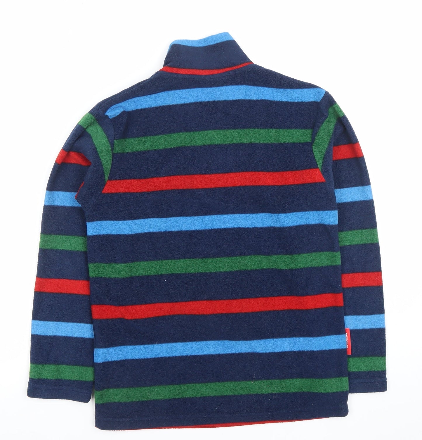 Mountain Warehouse Boys Navy Striped Fleece Hoodie 11-12 Years Half Zip