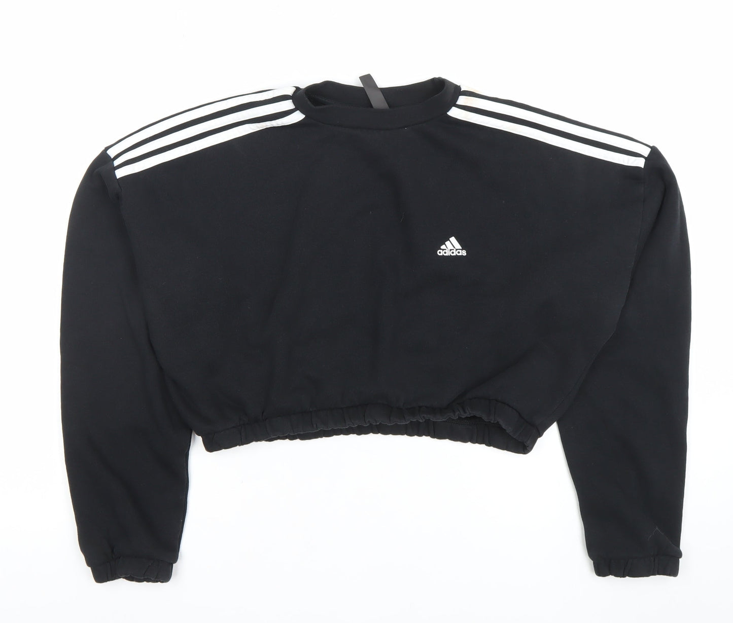Adidas Womens Black M Cropped Crew Neck Sweatshirt