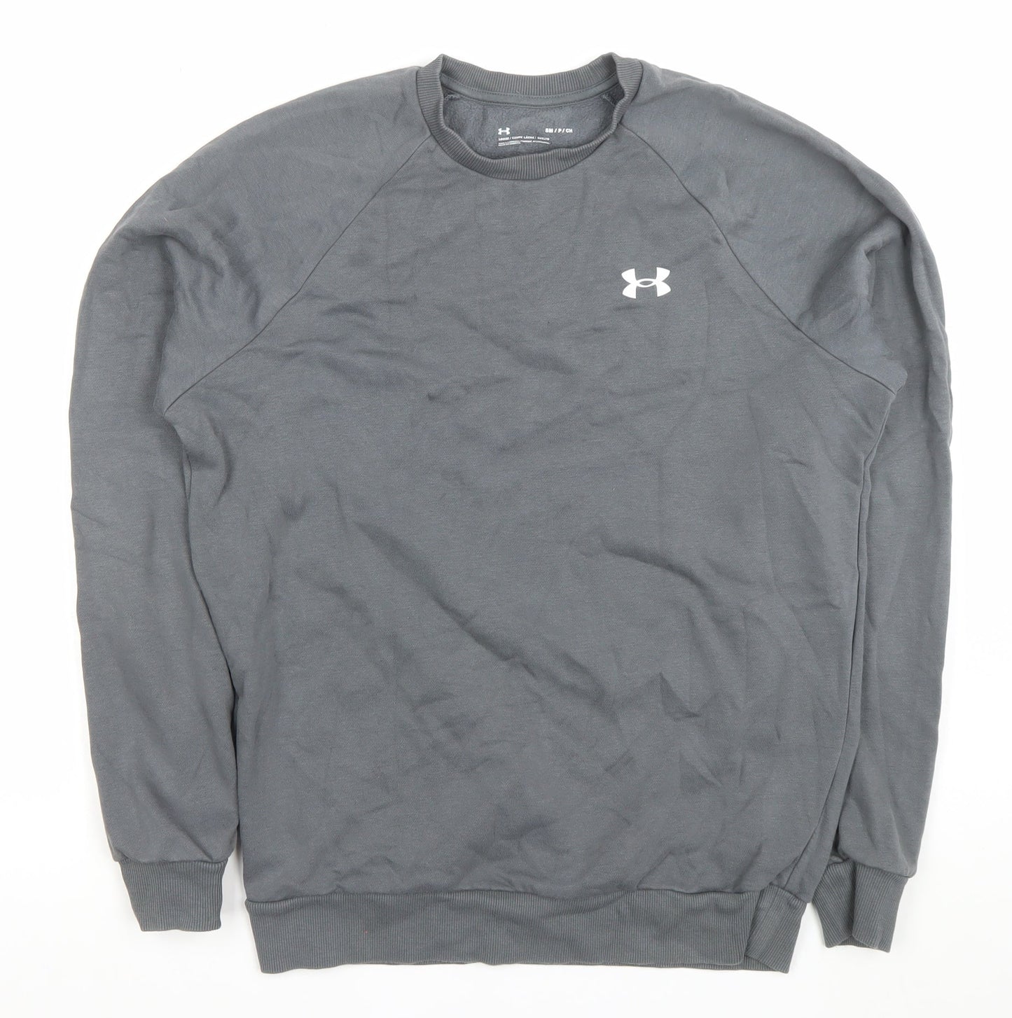 Under Armour Men’s Grey Small Crew Neck Pullover Sweatshirt