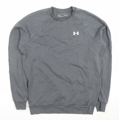 Under Armour Men’s Grey Small Crew Neck Pullover Sweatshirt