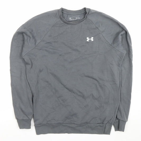 Under Armour Men’s Grey Small Crew Neck Pullover Sweatshirt