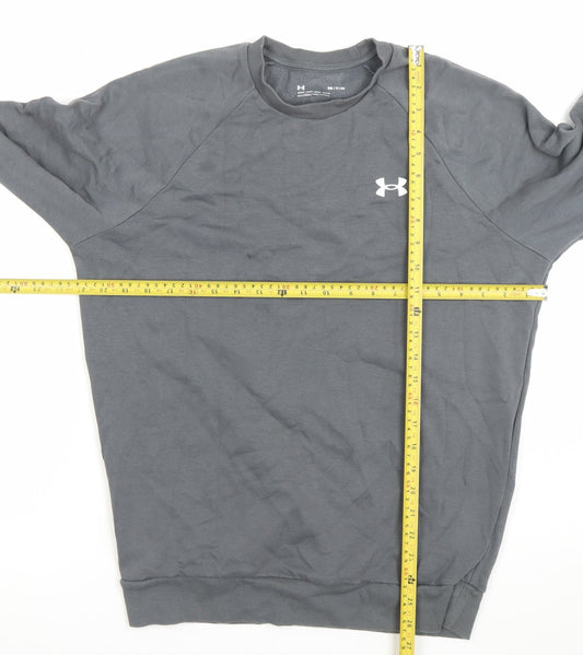 Under Armour Men’s Grey Small Crew Neck Pullover Sweatshirt
