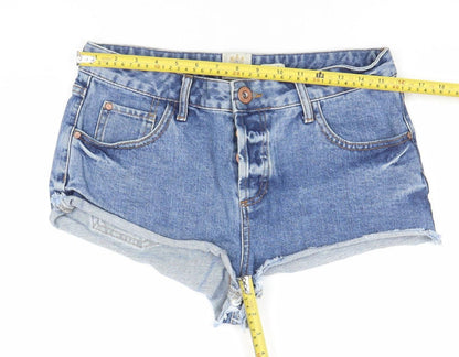 River Island Women’s Blue Denim Cut-Off Shorts Size 12