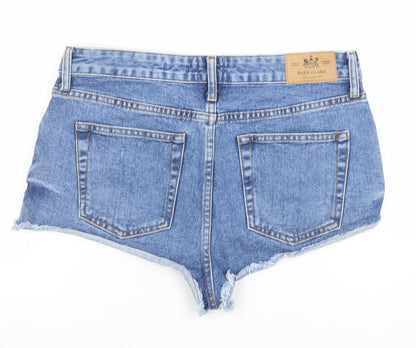 River Island Women’s Blue Denim Cut-Off Shorts Size 12