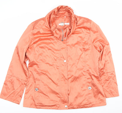 Paco Design Women's Orange XL Mid-Length Polyester Cotton Jacket