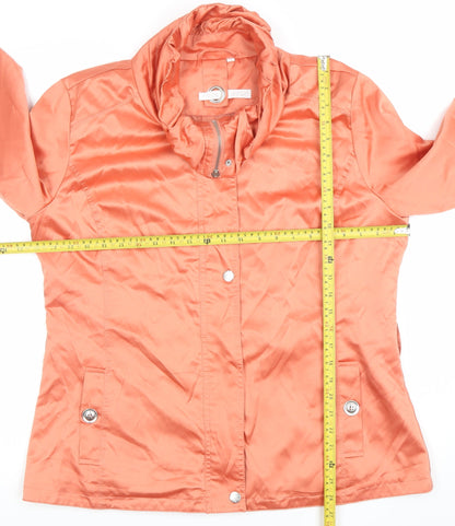Paco Design Women's Orange XL Mid-Length Polyester Cotton Jacket