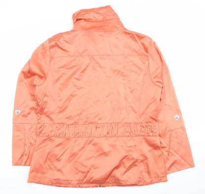 Paco Design Women's Orange XL Mid-Length Polyester Cotton Jacket