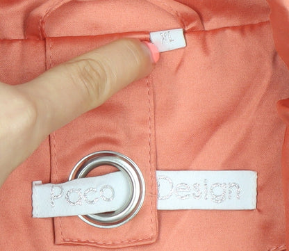 Paco Design Women's Orange XL Mid-Length Polyester Cotton Jacket