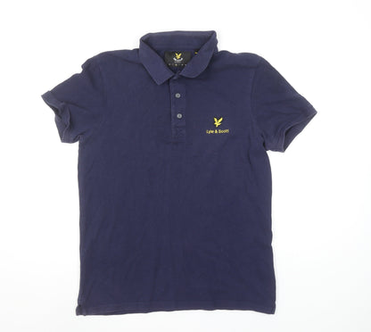 Lyle & Scott Men's Blue Regular Fit Cotton Polo Shirt L