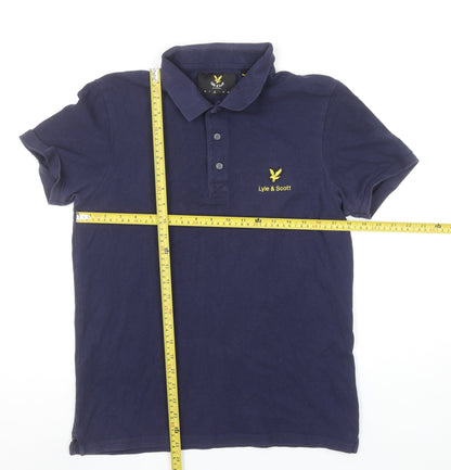 Lyle & Scott Men's Blue Regular Fit Cotton Polo Shirt L