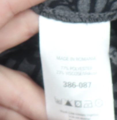 Next Women’s Grey Floral A-Line Jersey Dress Size 10