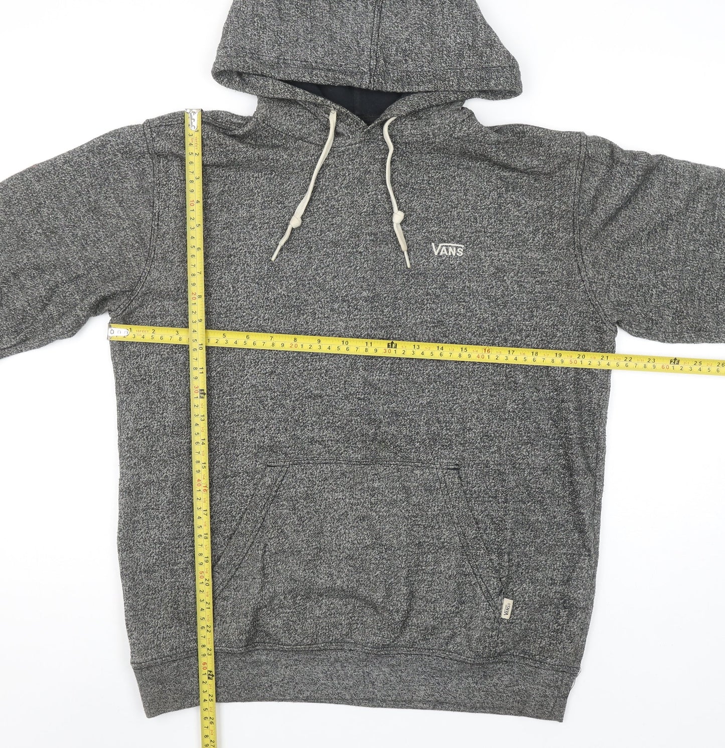Vans Men's Grey Pullover Hoodie Small Regular Fit Fleece Sweatshirt